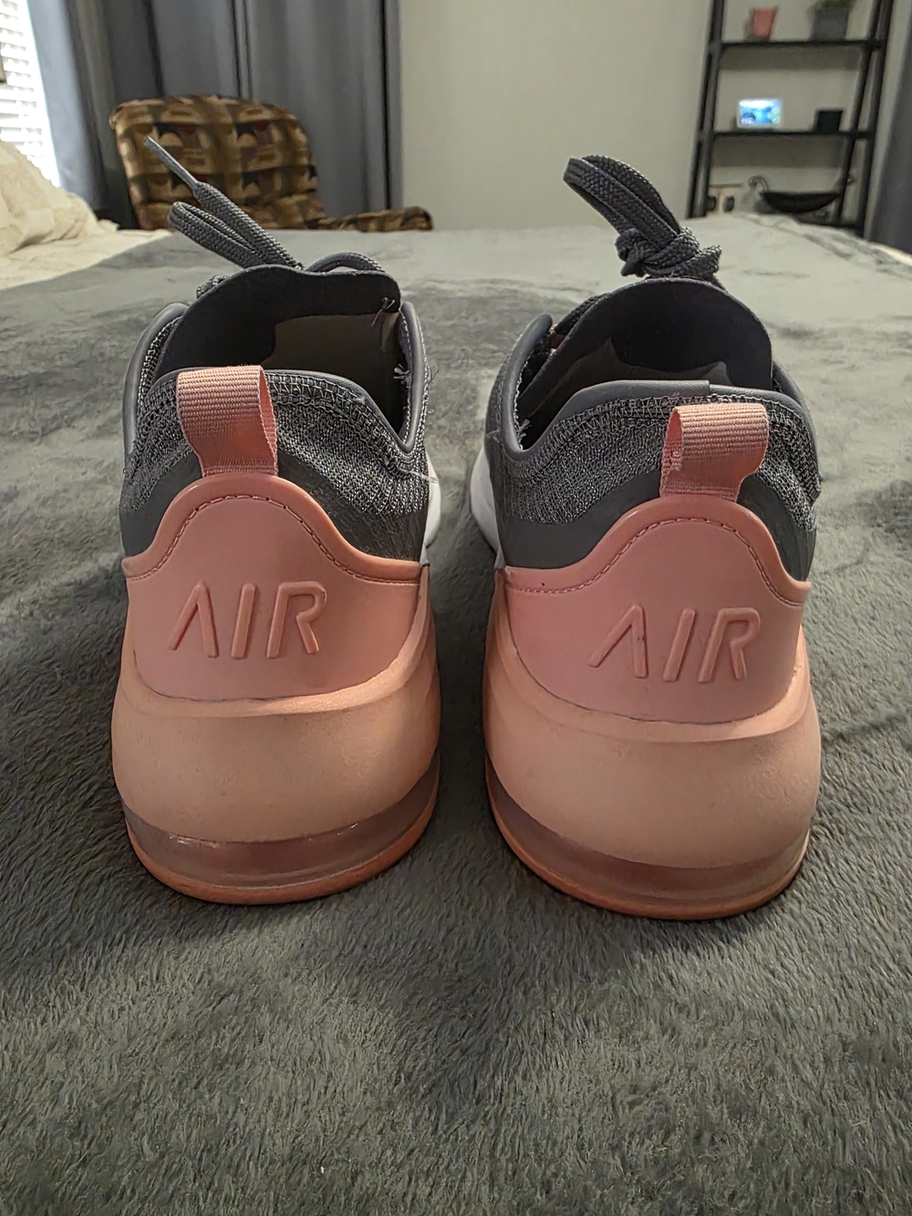 Nike Women’s Gray & Pink Air Max-Style Running Sneakers - Picture 3 of 6